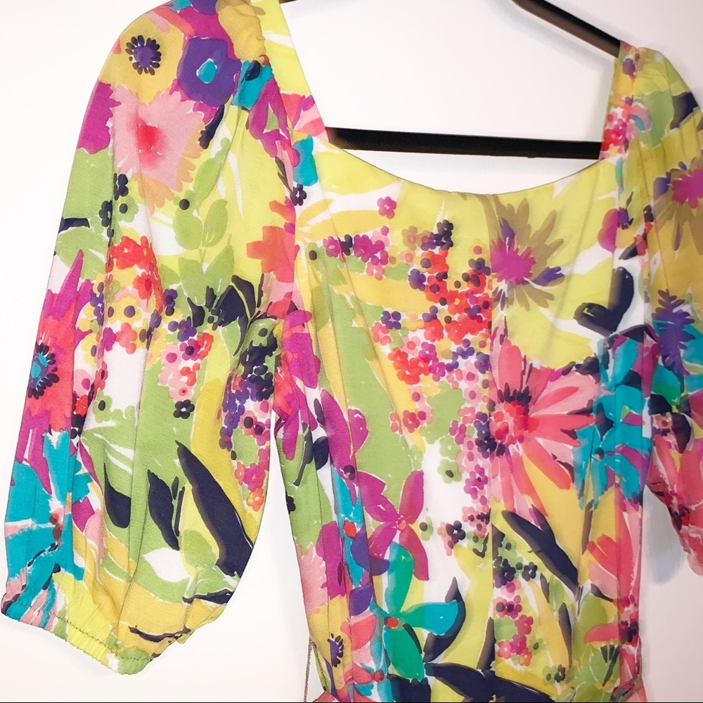 Trina Turk Size 0 Floral Multicolored Dress - Picture 7 of 8